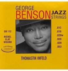 Thomastik GB112 George Benson Jazz Комплект струн для акустической гитары, плоская оплетка, 12-53