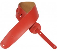 Levy's M4 RED XL ремень для бас гитары, кожа, ширина 8,9 см, цвет красный, регулировка длины