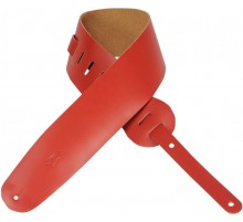 Levy's M4 RED XL ремень для бас гитары, кожа, ширина 8,9 см, цвет красный, регулировка длины