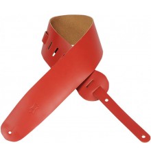 Levy's M4 RED XL ремень для бас гитары, кожа, ширина 8,9 см, цвет красный, регулировка длины