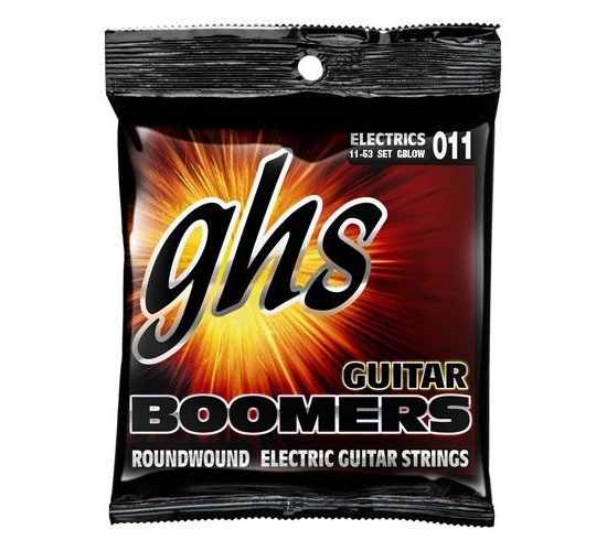 GHS GB-LOW Boomers Струны для электрогитары, никелир.сталь, кругл.обмотка, 11-15-19-33-43-53