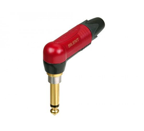 Neutrik NP2RX-AU-SILENT 1/4'' профессиональный Jack с выключателем для обеспечения «безщелчкового» подключения, угловой, золоченые контакты