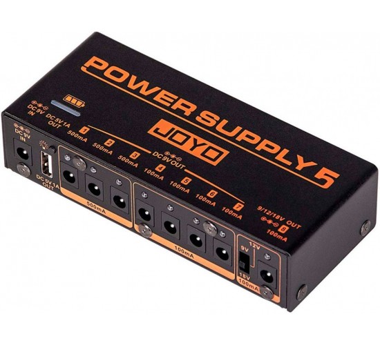 Joyo JP-05 Блок питания для педалей эффектов, 7х9В+1 комбо